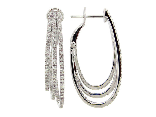 DIAMOND EARRING, 18KW (N)