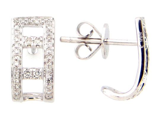 DIAMOND LADDER EARRING, 14KW (N)
