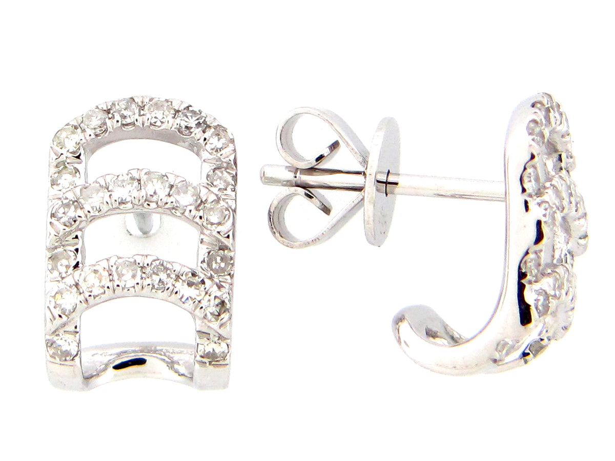 DIAMOND EARRING, 14KW (N)