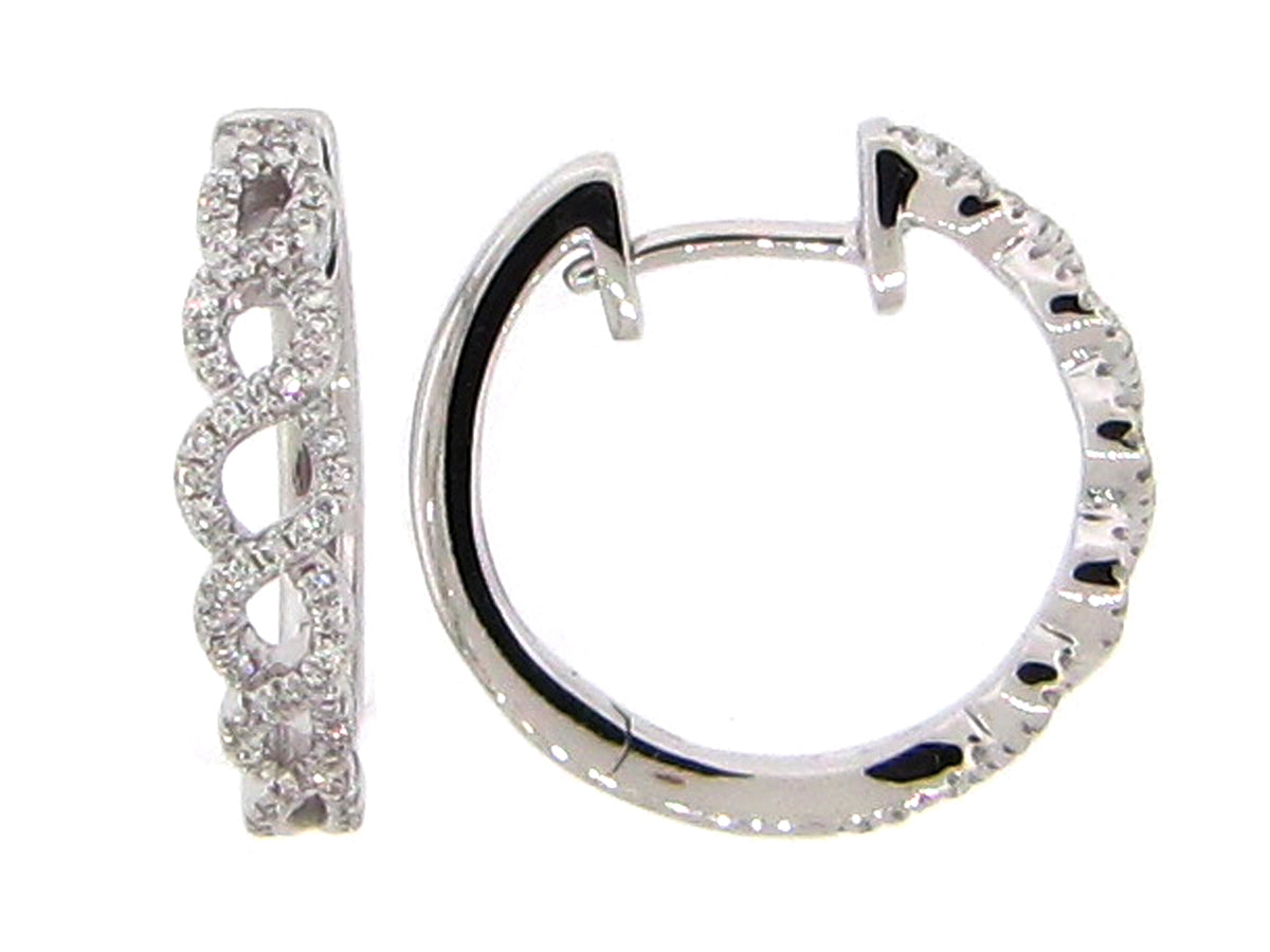 DIAMOND EARRING, 14KW (N)