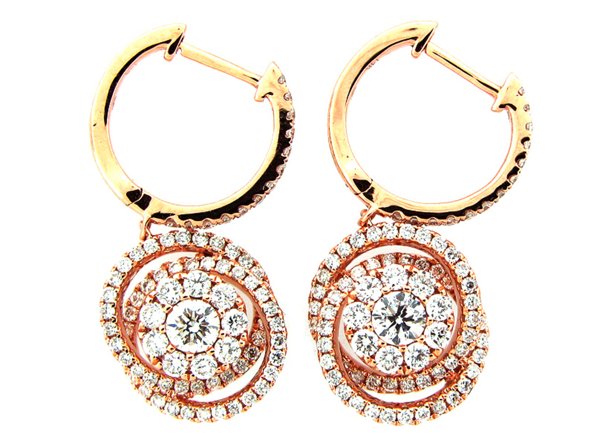 DIAMOND EARRING, 14KR (N)