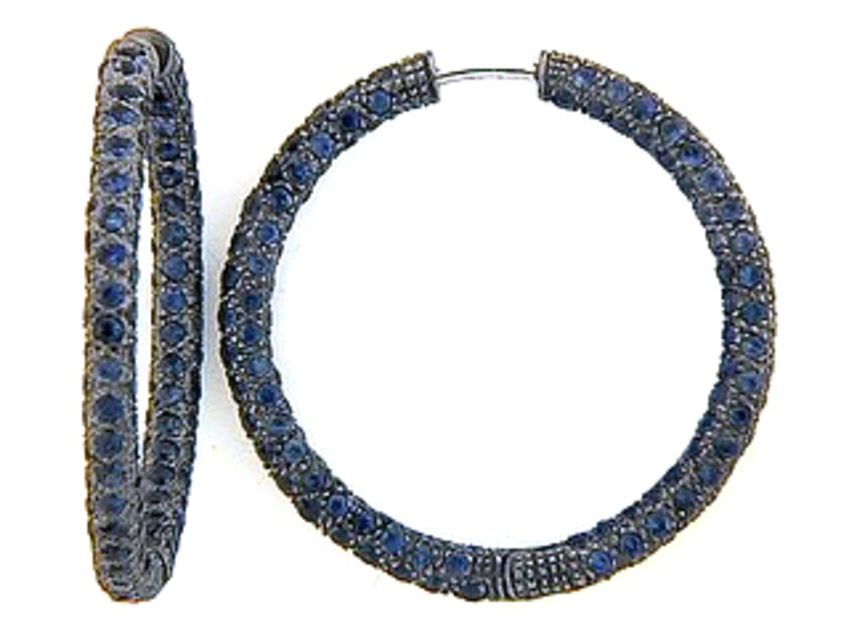 SAPPHIRE EARRING, 18KW (H)