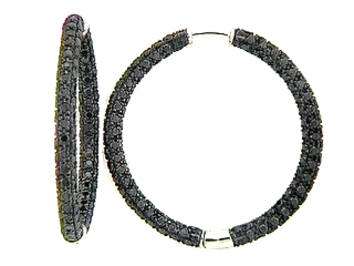 BLACK DIAMOND EARRING, 18KW (R/H)