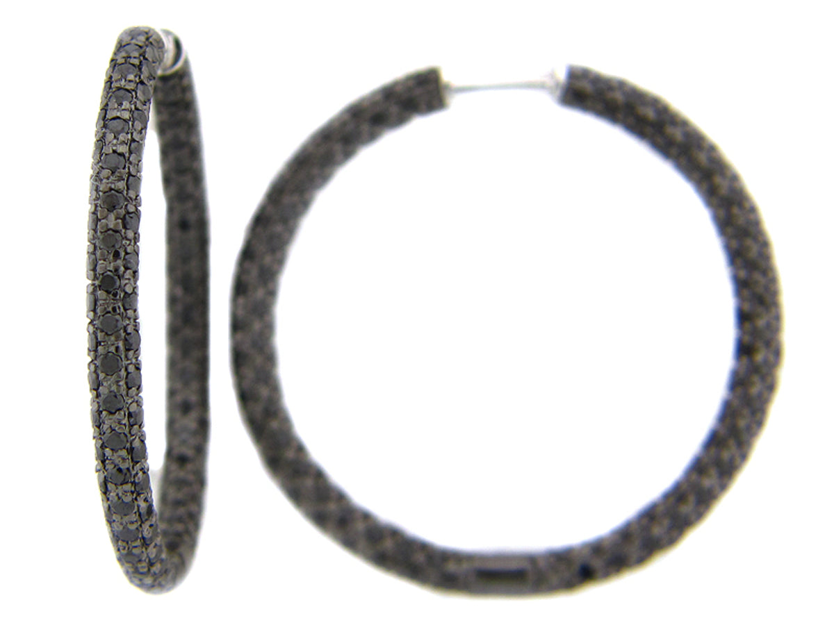 BLACK DIAMOND EARRING, 14KW (R/H)