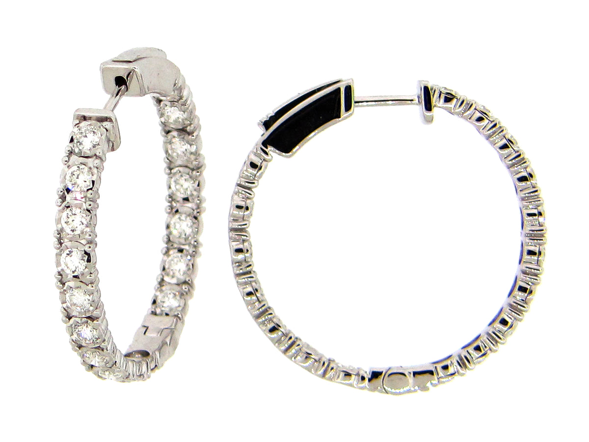 DIAMOND EARRING, 14KW (N)