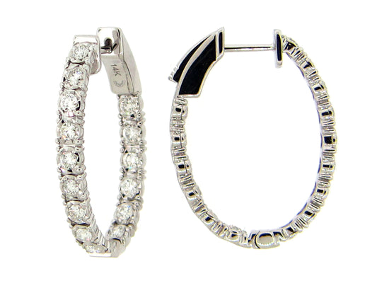 DIAMOND EARRING, 14KW (N)