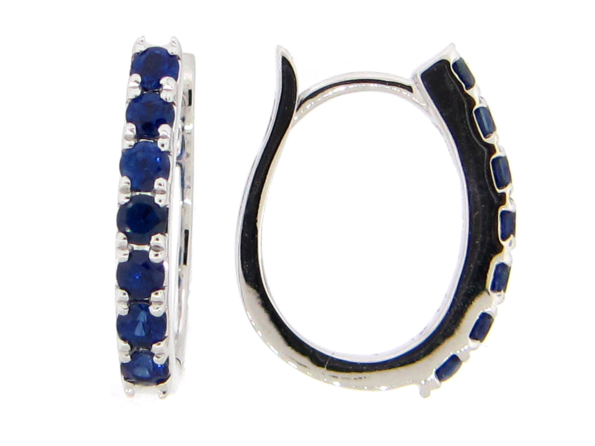 SAPPHIRE EARRING, 14KW (H)