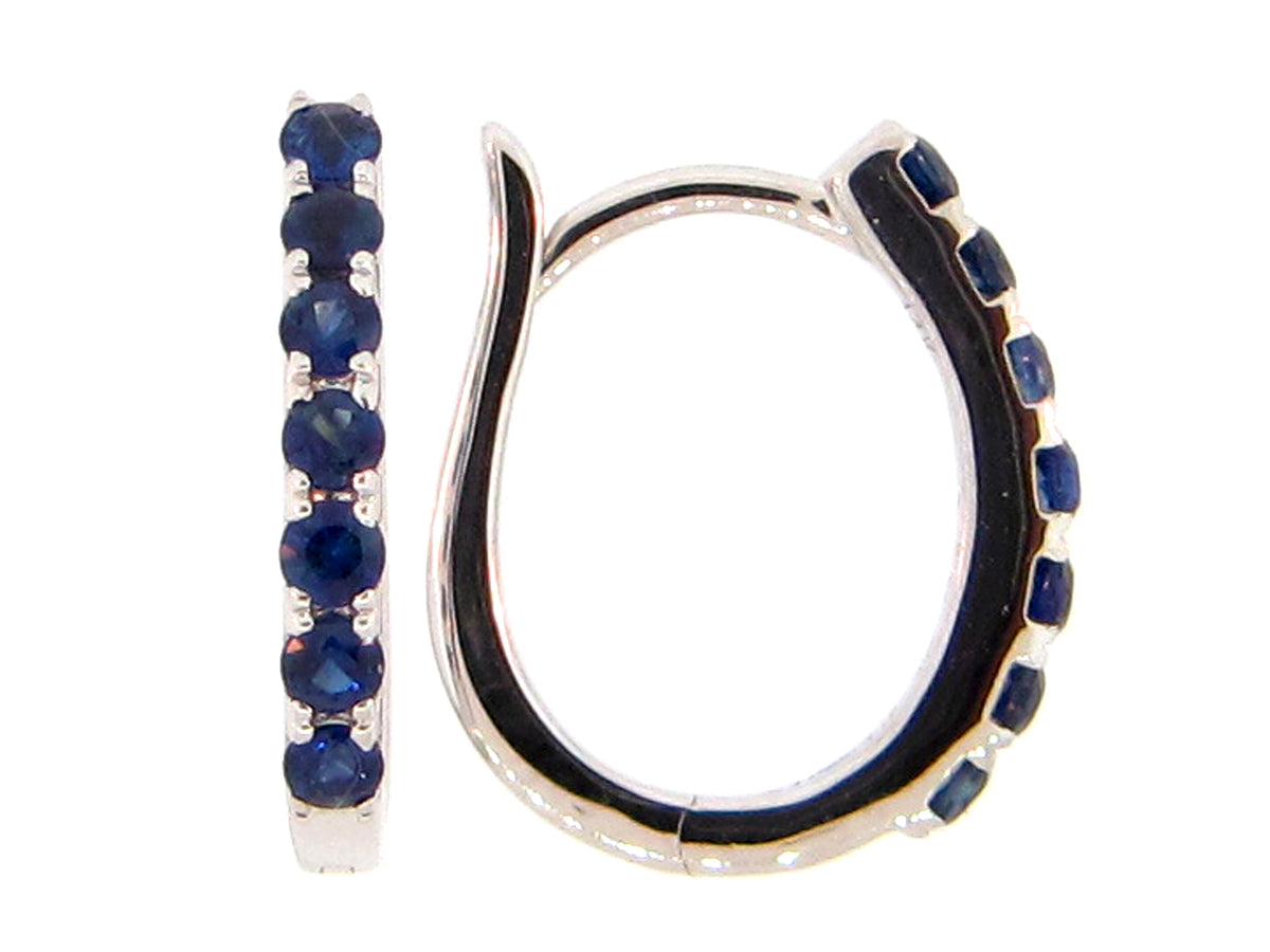 SAPPHIRE EARRINGS, 14KW (H)