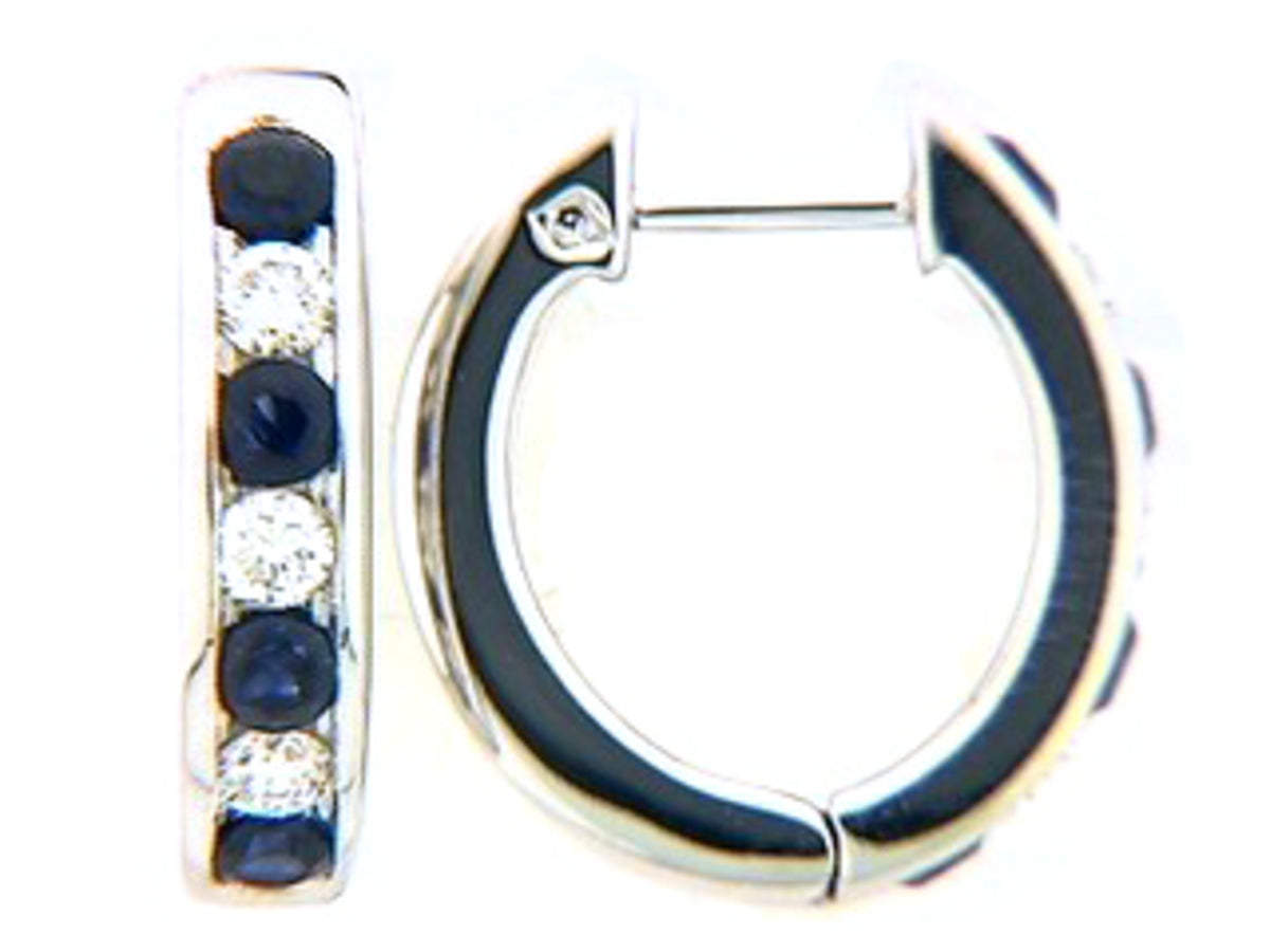 SAPPHIRE & DIAMOND EARRING