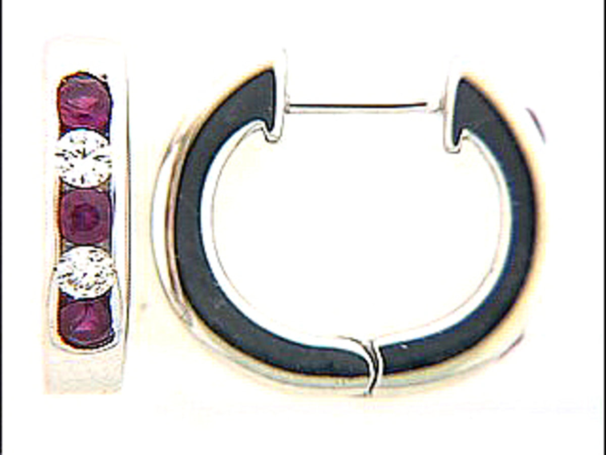 Ruby Diamond Earring