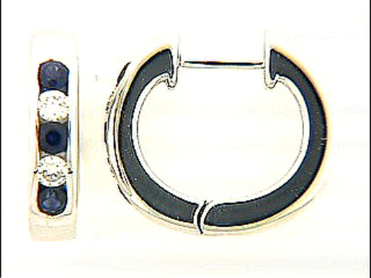 Sapphire Diamond Earring, 14kw (H)