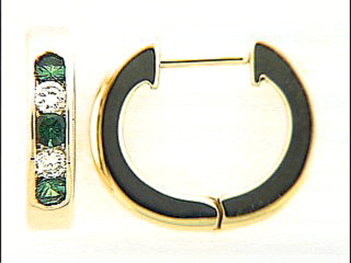 Tsavorite Diamond Earring