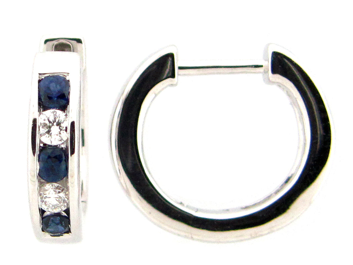 SAPPHIRE & DIAMOND EARRING