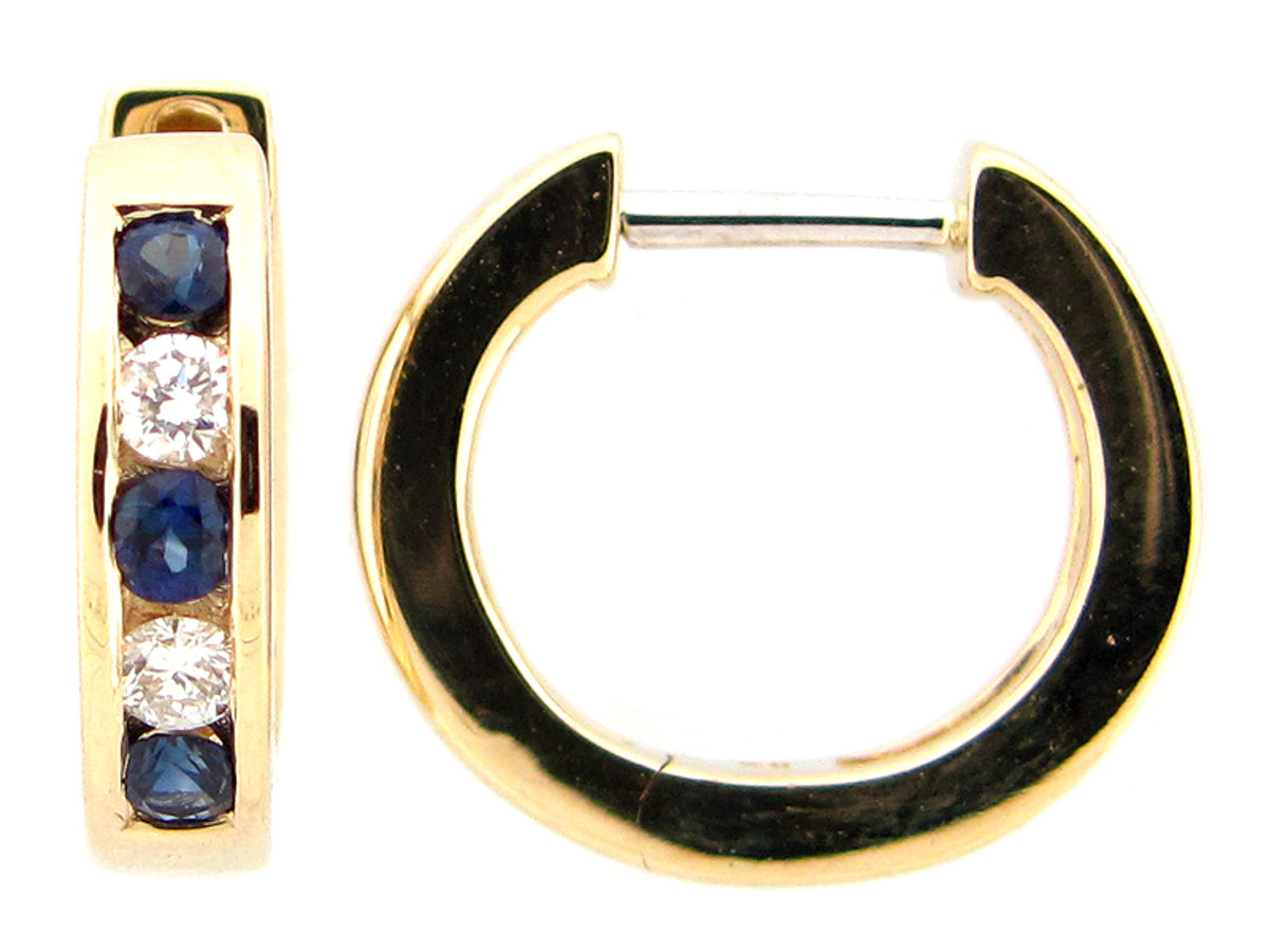 SAPPHIRE & DIAMOND EARRING
