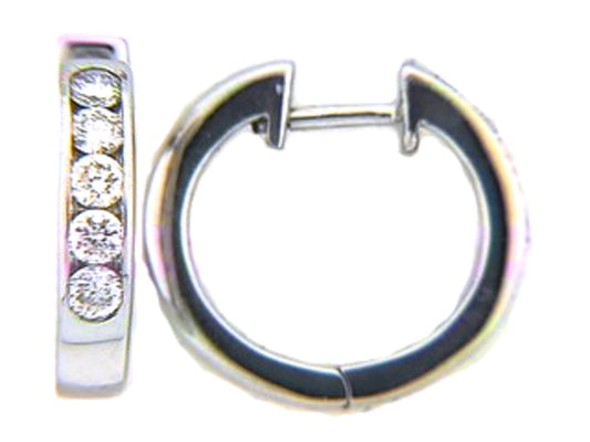 DIAMOND EARRING, 14KW (N), D=0.30