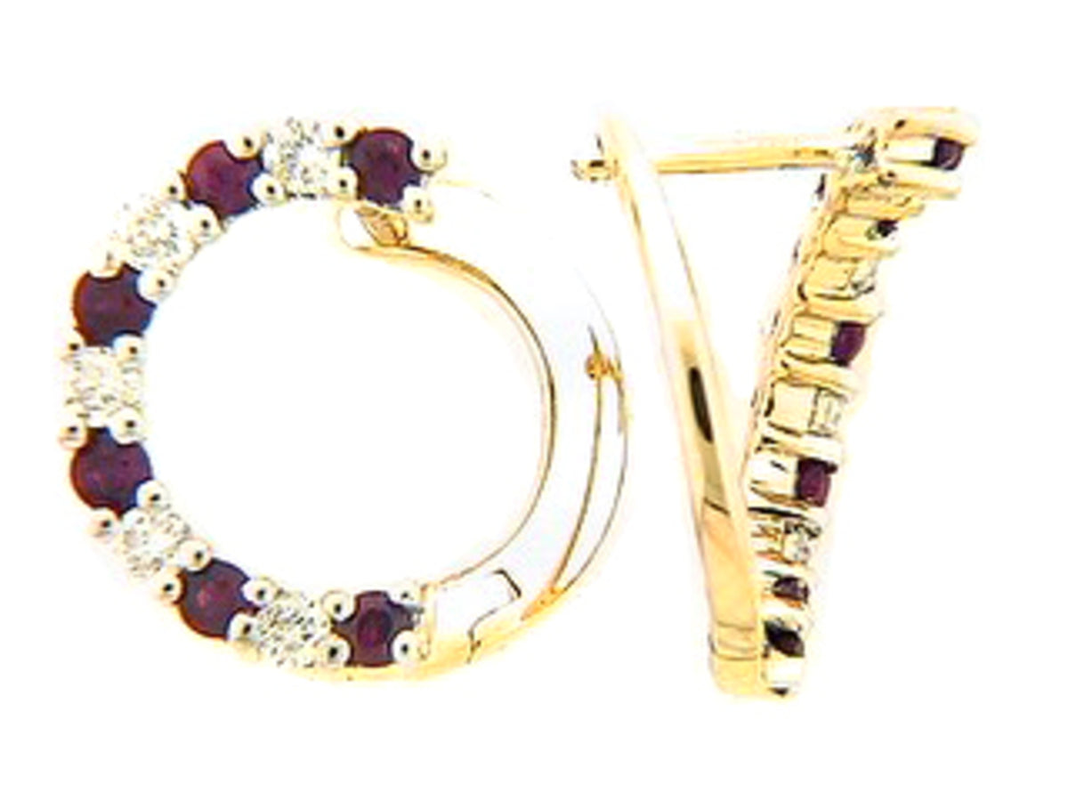 RUBY & DIAMOND EARRING