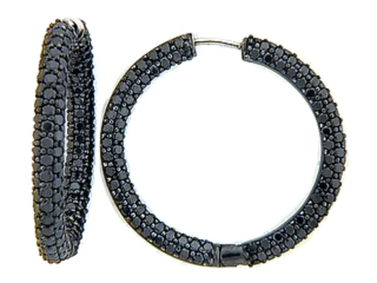 BLACK DIAMOND EARRING, 18KW (R/H)