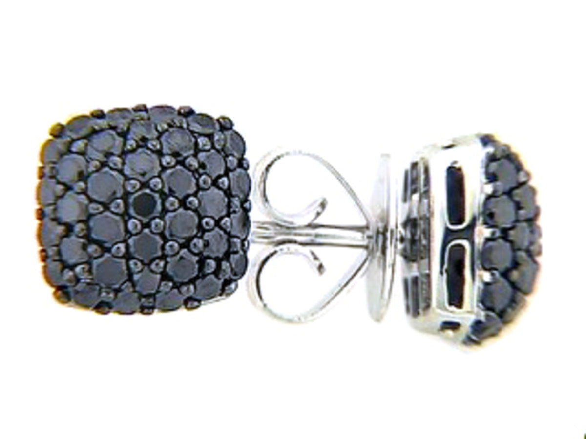BLACK DIAMOND EARRING, 14KW (R)