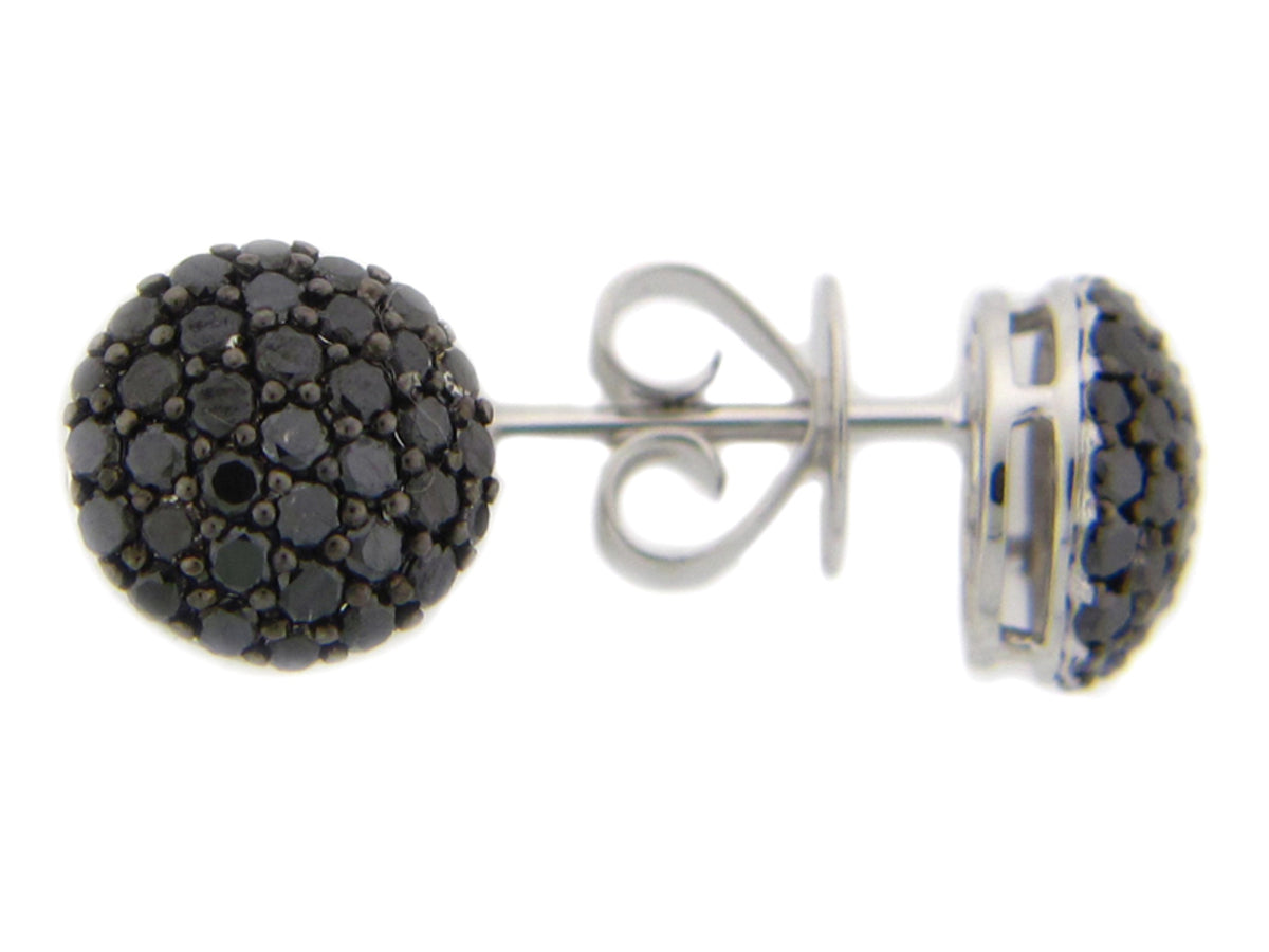 BLACK DIAMOND EARRING, 14KW (R)
