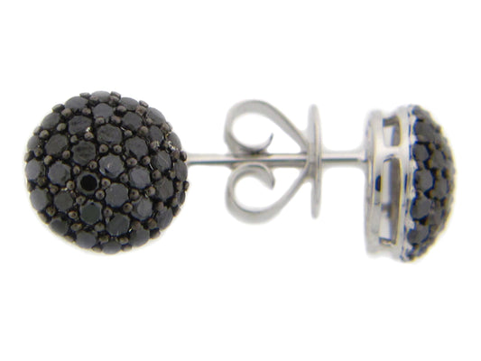 BLACK DIAMOND EARRING, 14KW (R)