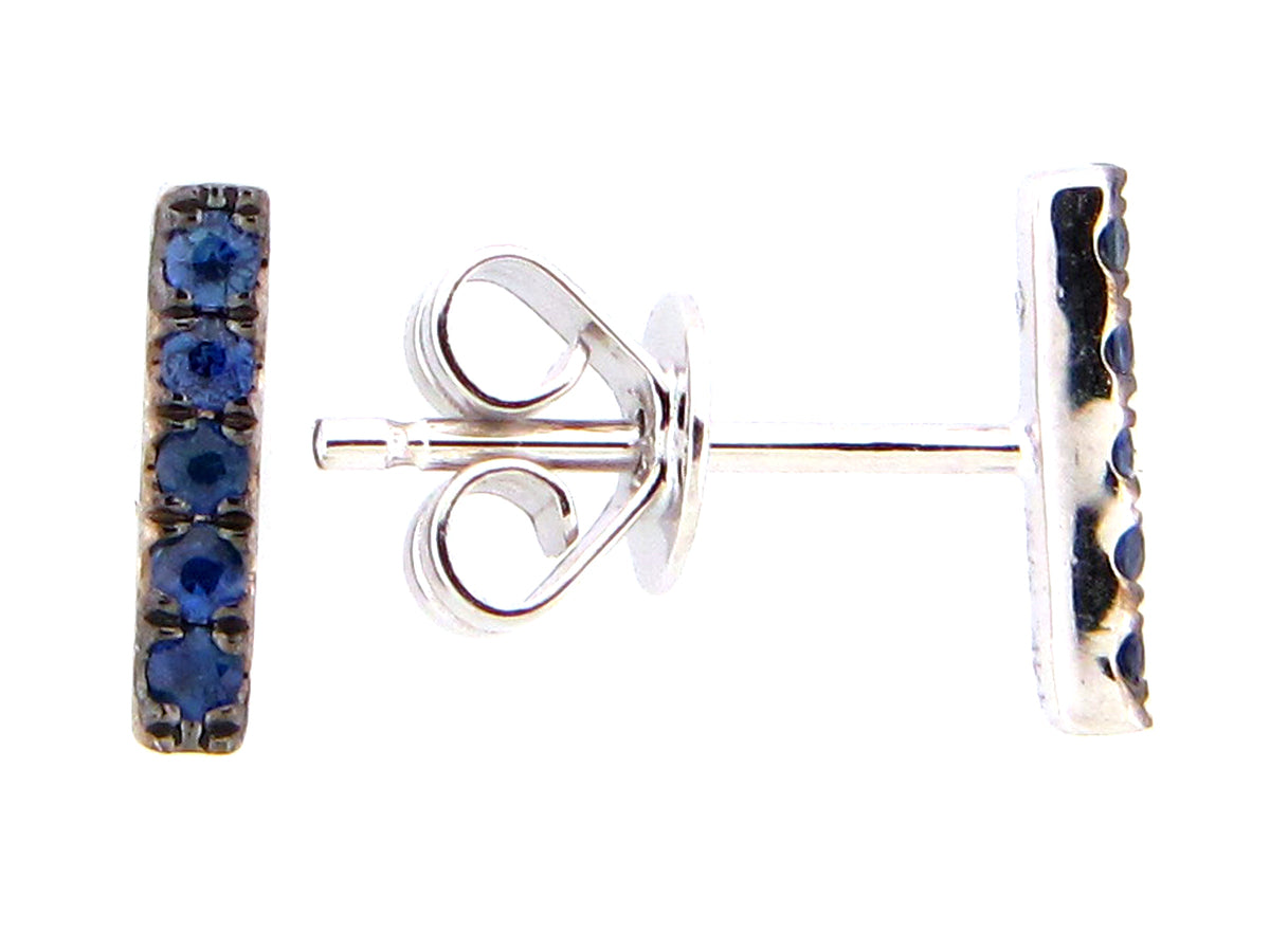 Sapphire Bar Stud Earring