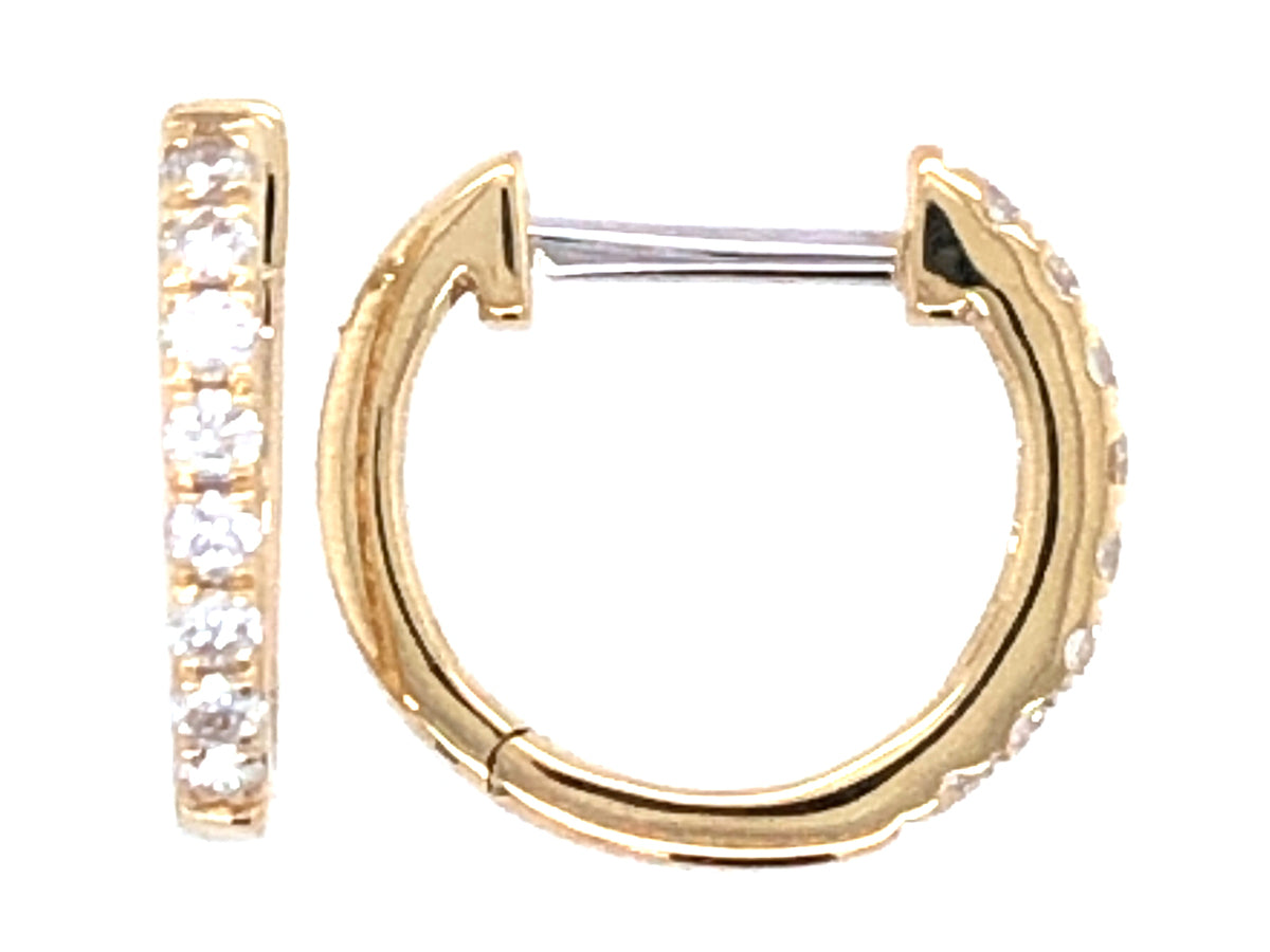 DIAMOND 13MM HUGGY EARRING