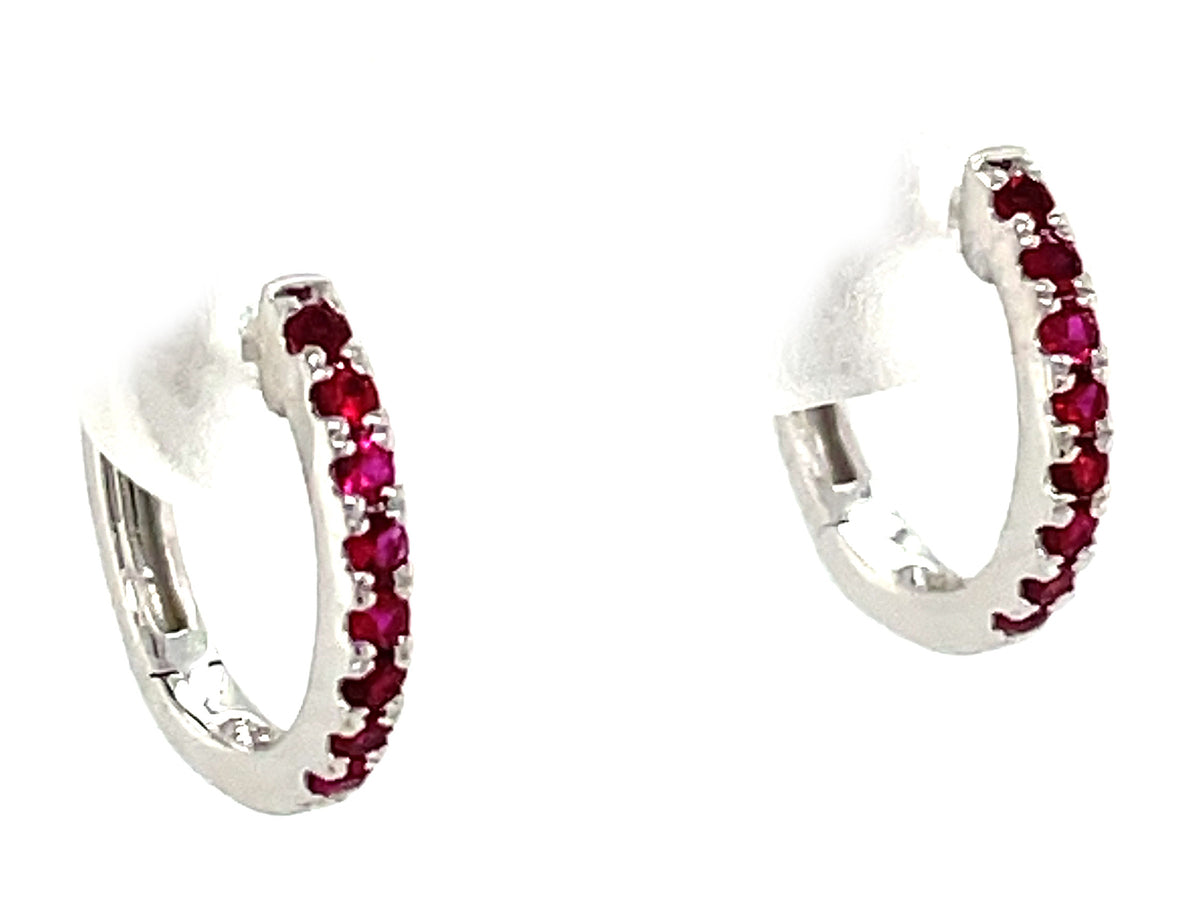 Ruby 13mm Huggy Earring