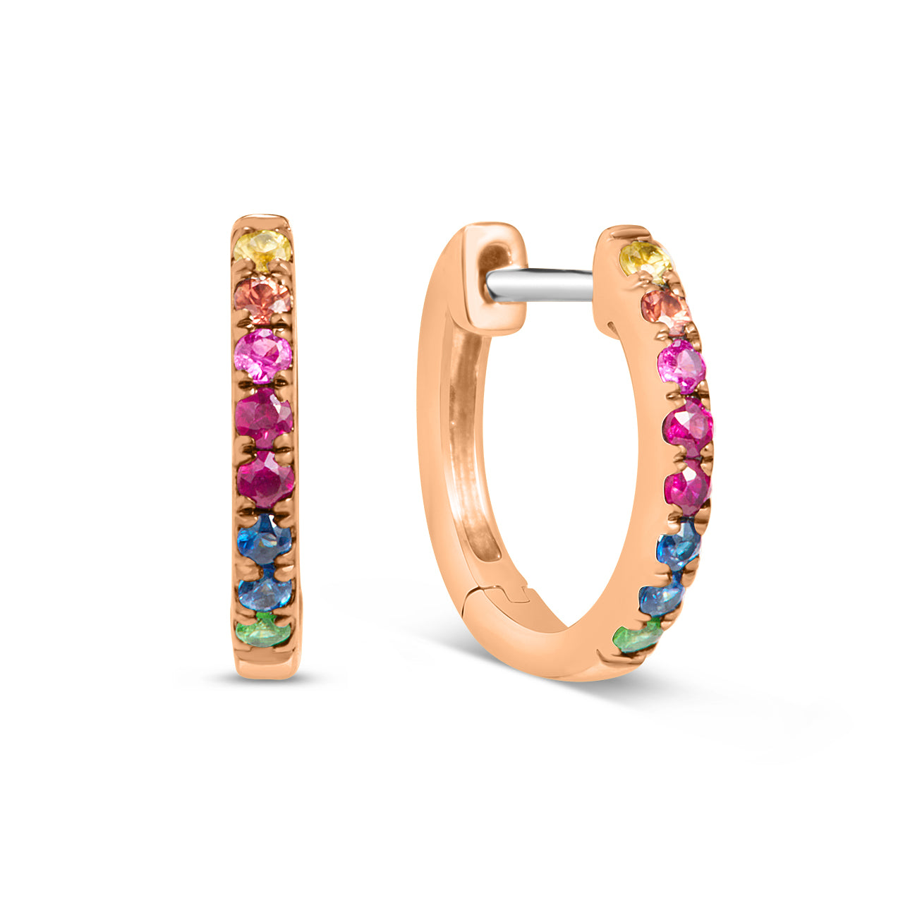 Rainbow Sapphire Essential Huggie Earring