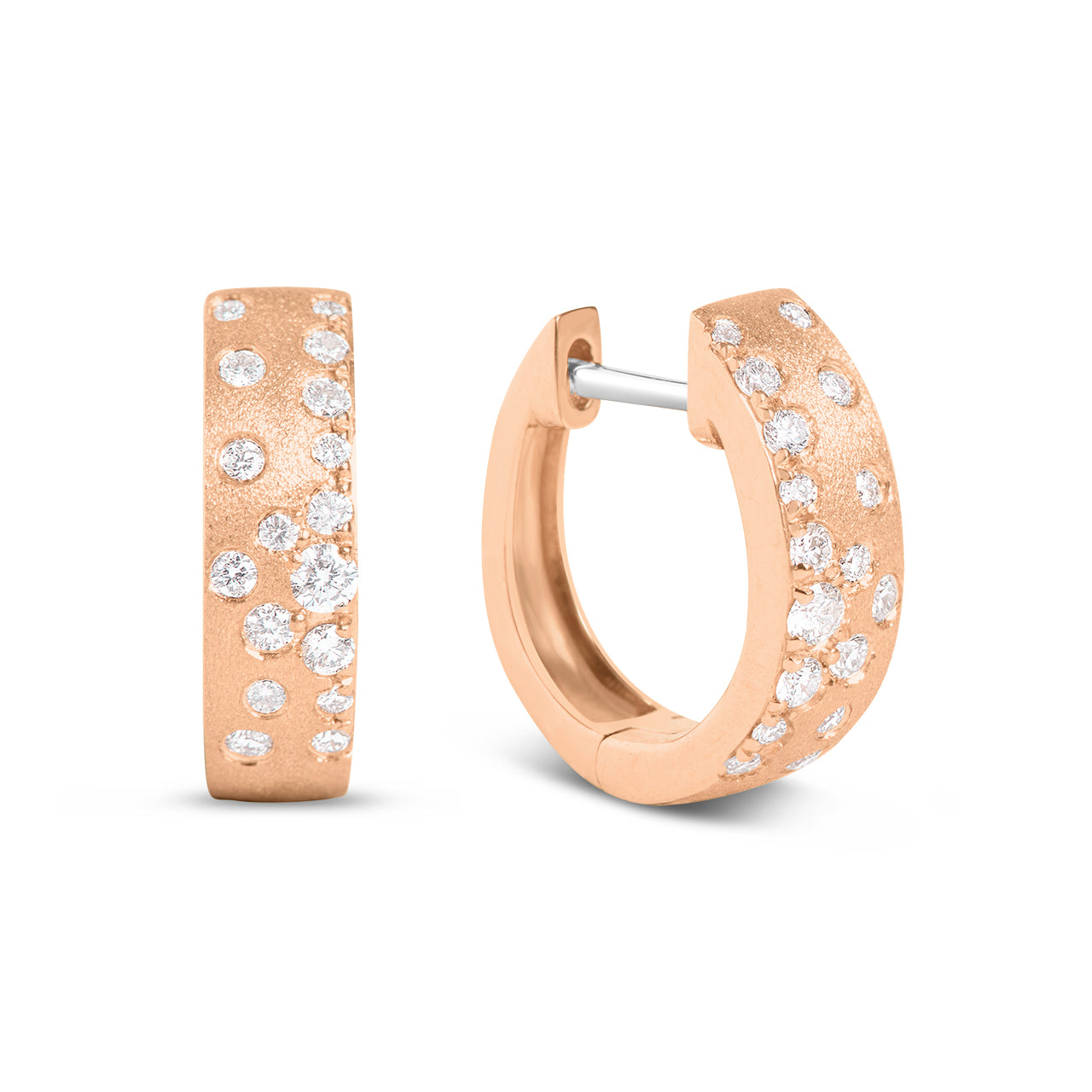 Diamond Confetti 4mm Wide Huggie Earring