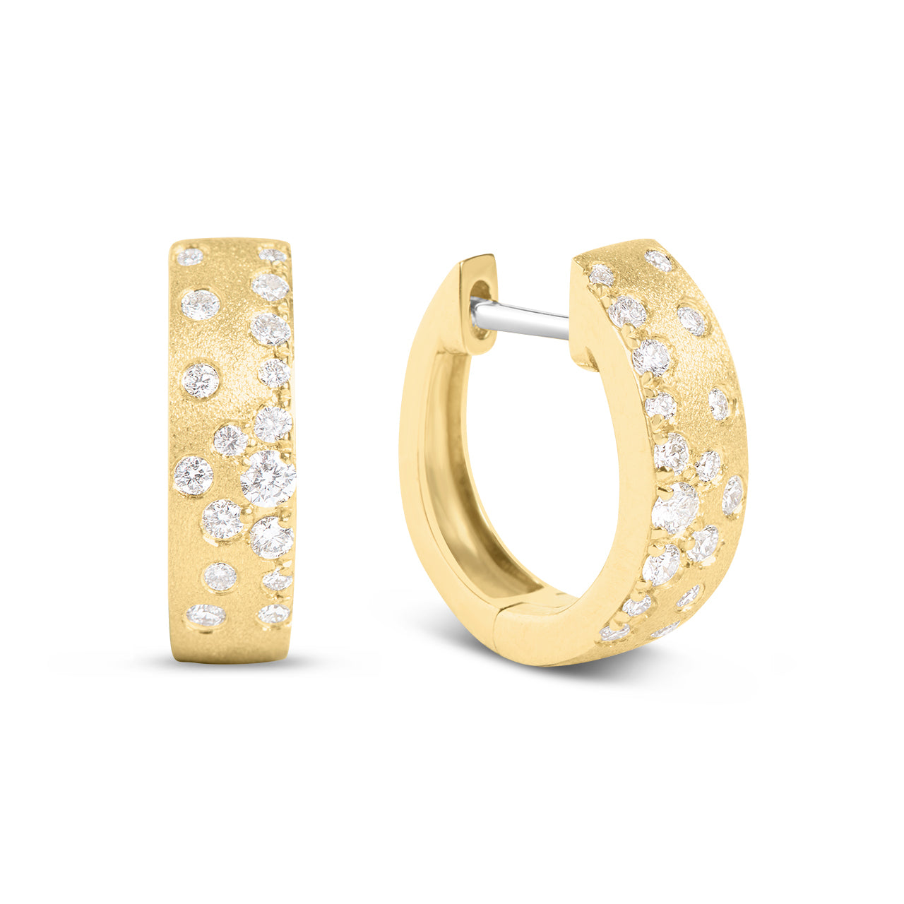 Diamond Confetti 4mm Wide Huggie Earring