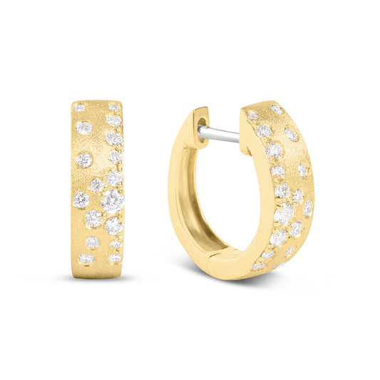 Diamond Confetti 4mm Wide Huggie Earring