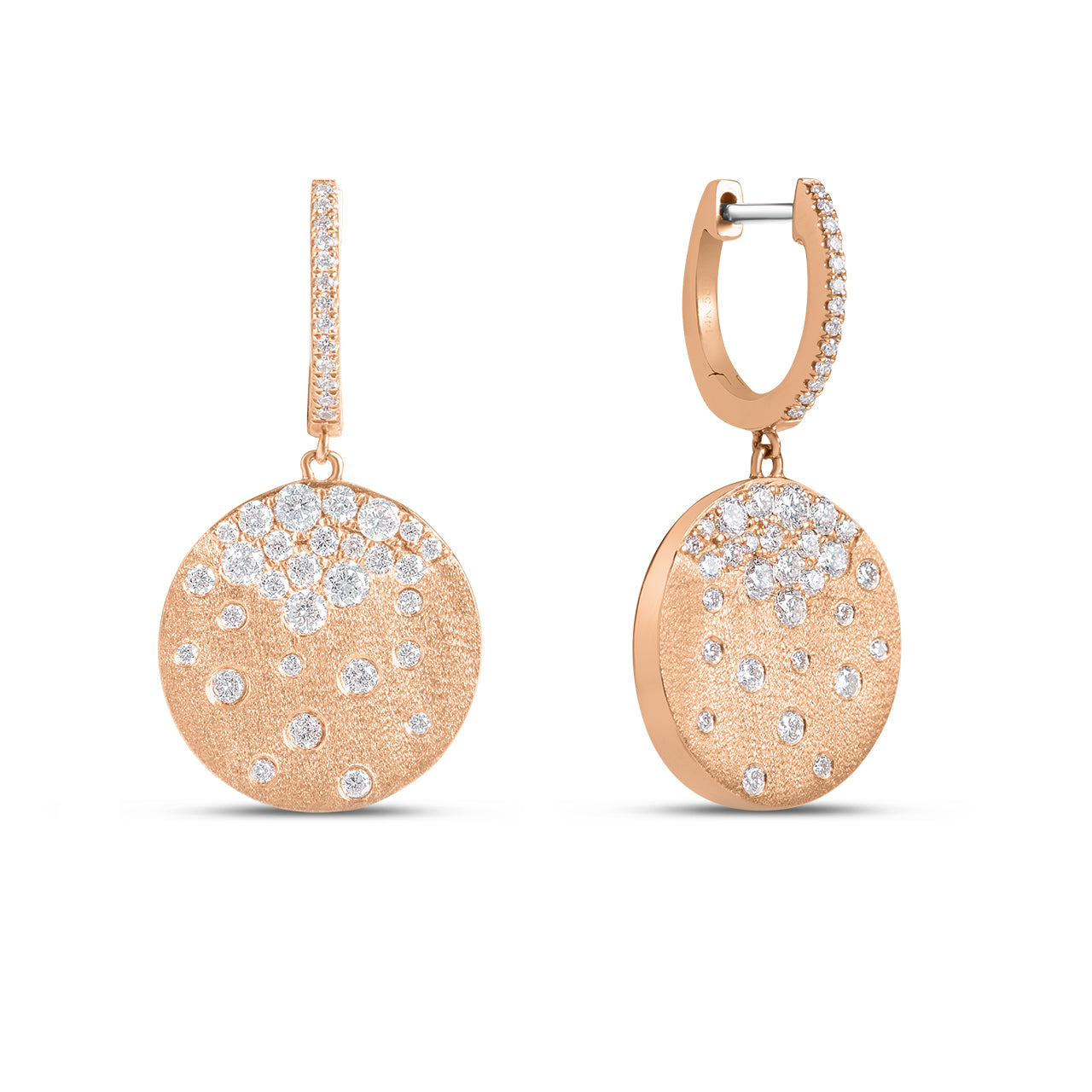 Diamond Confetti Disc Dangle Earring