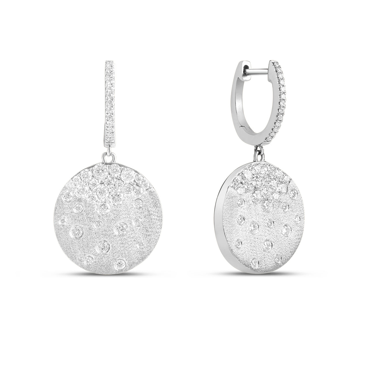 Diamond Confetti Disc Dangle Earring