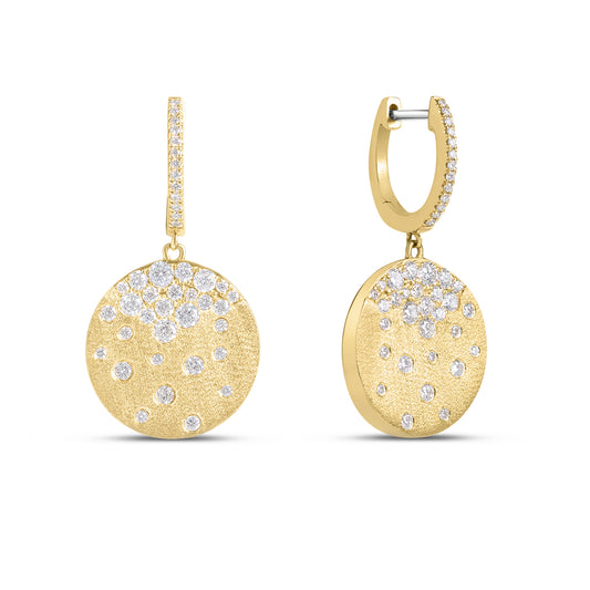 Diamond Confetti Disc Dangle Earring
