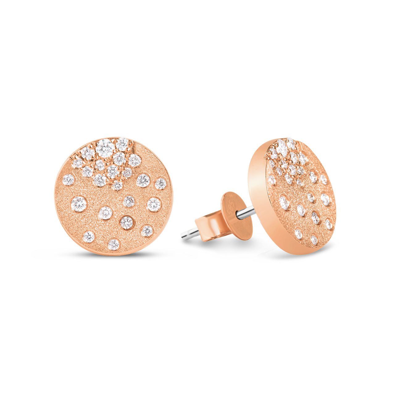 Diamond Confetti Disc Stud Earring