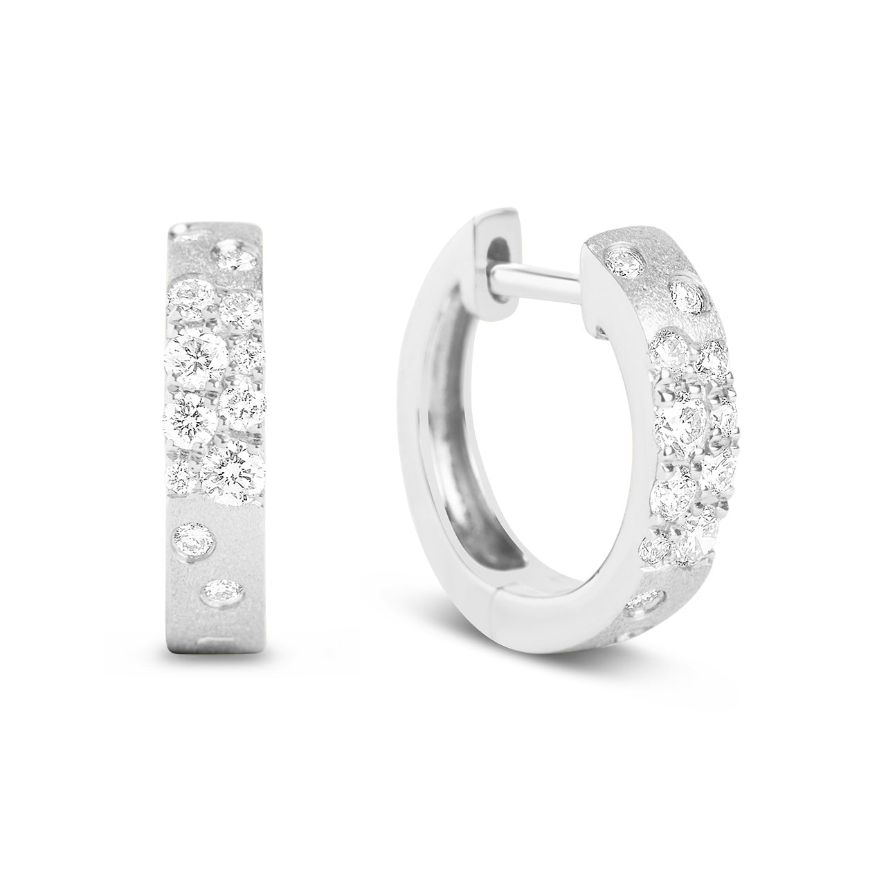 Diamond Confetti 3.1mm Wide Huggie Earring