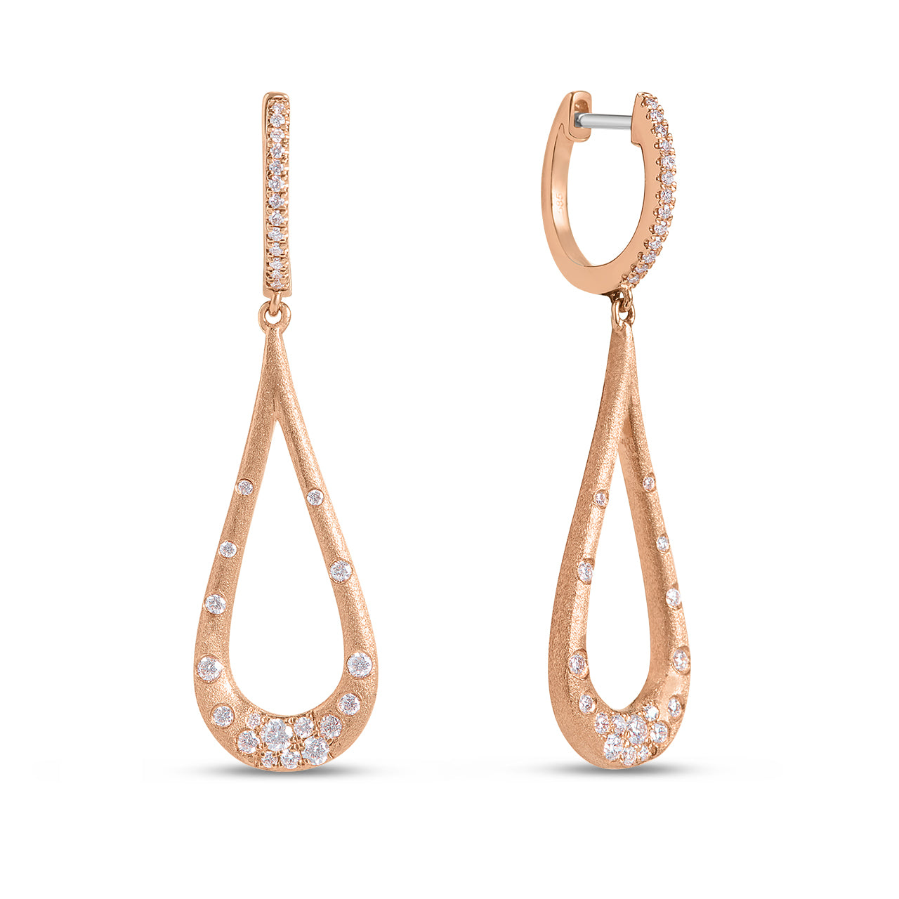 Diamond Confetti Teardrop Dangle Earring