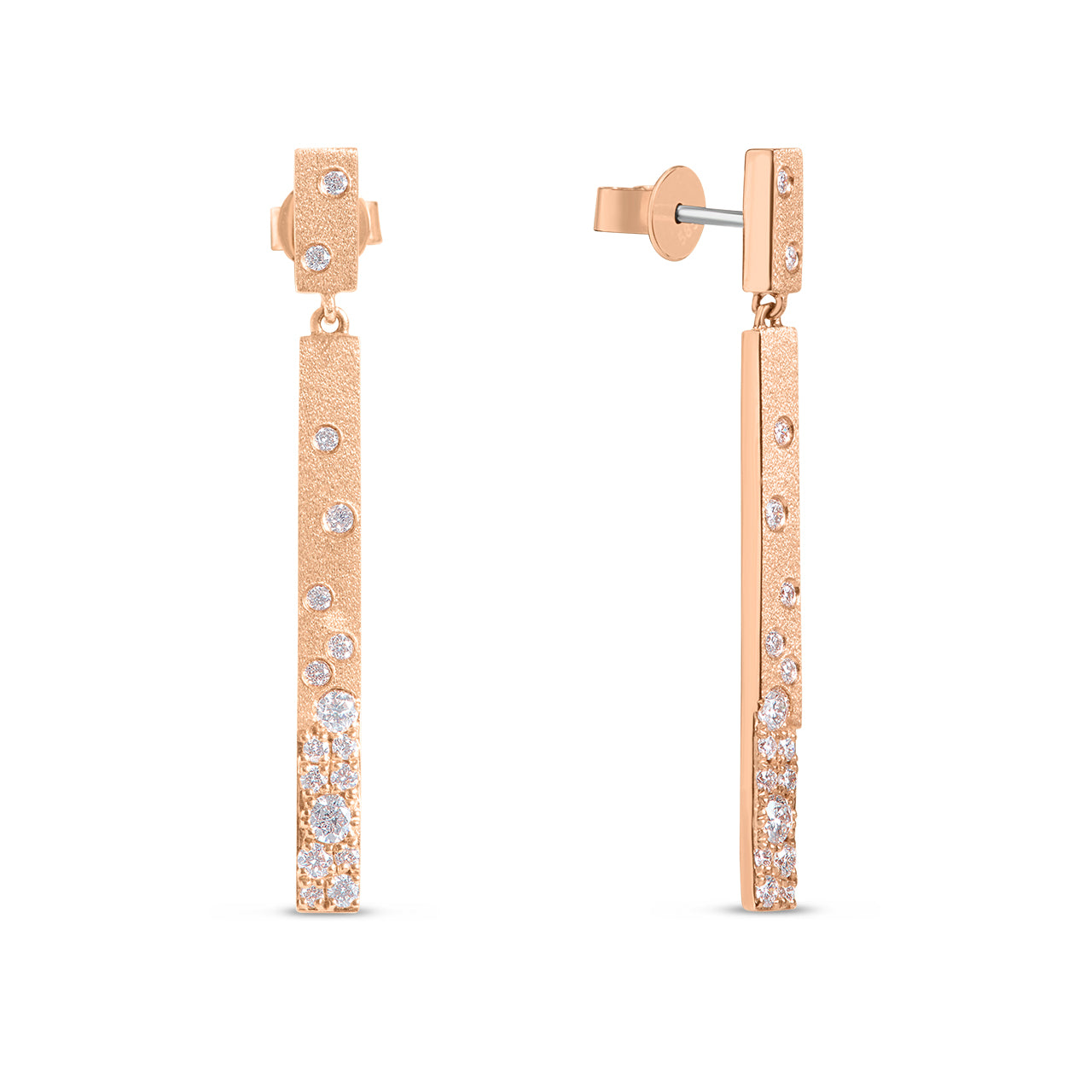 Diamond Confetti Bar Dangle Earring