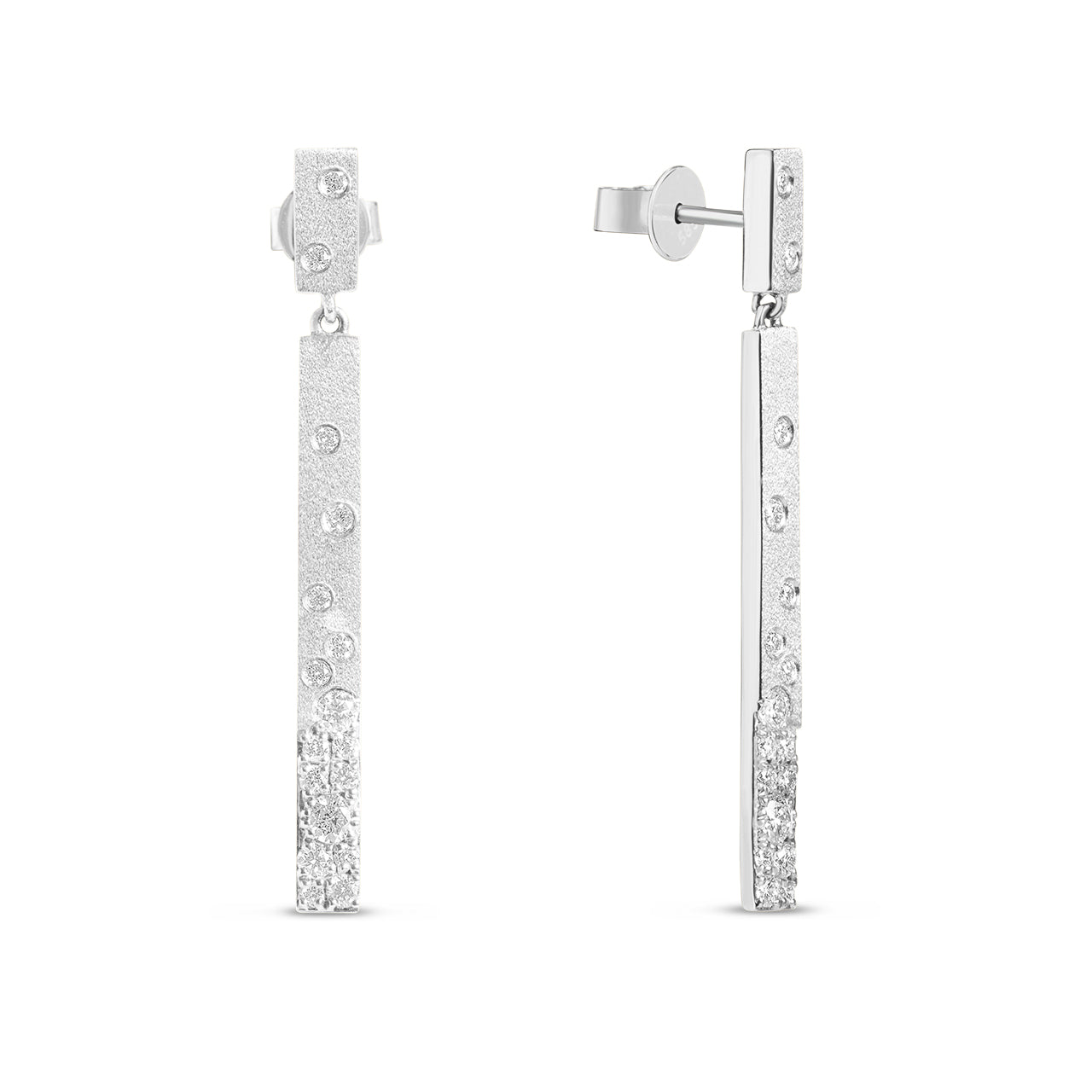 Diamond Confetti Bar Dangle Earring