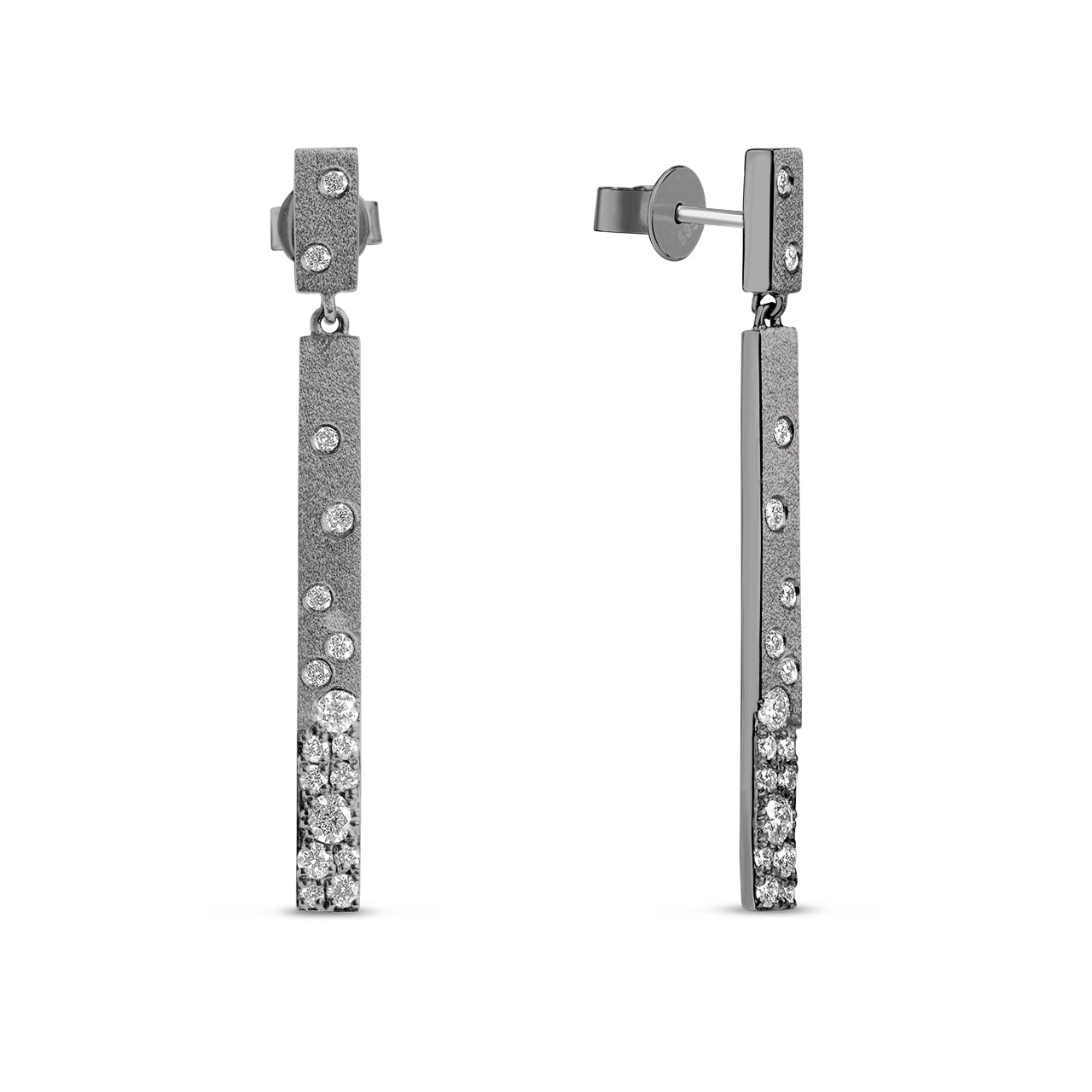 Diamond Confetti Bar Dangle Earring