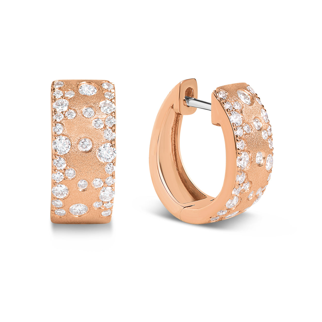 Diamond Confetti Duet Huggie Earring
