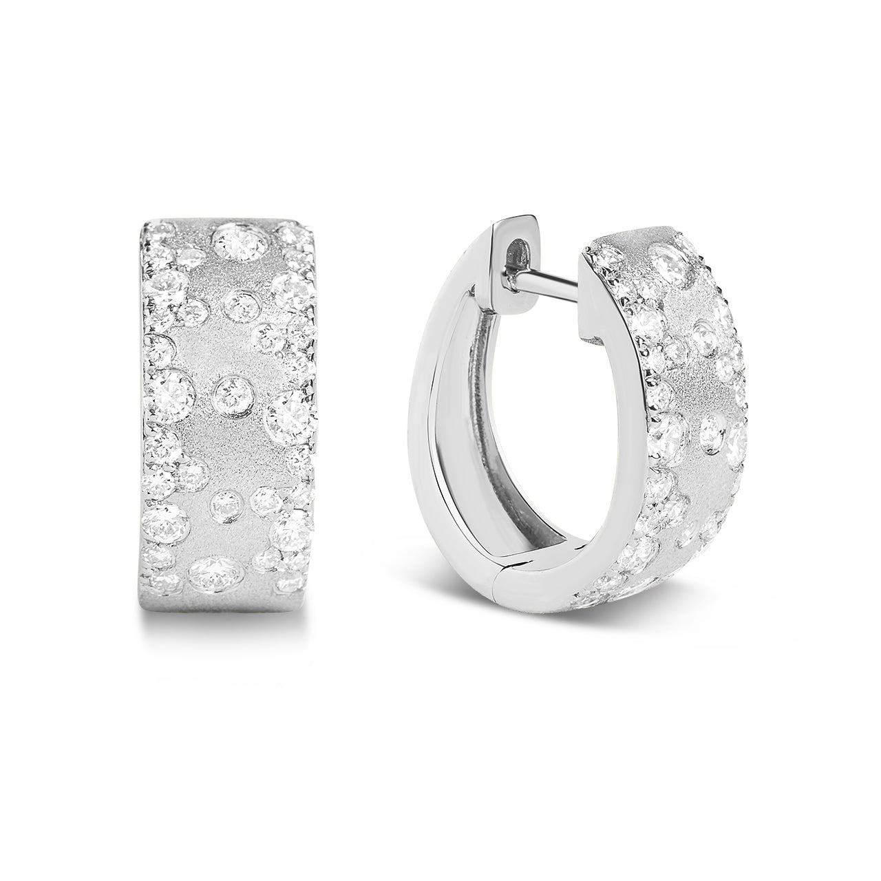 Diamond Confetti Duet Huggie Earring
