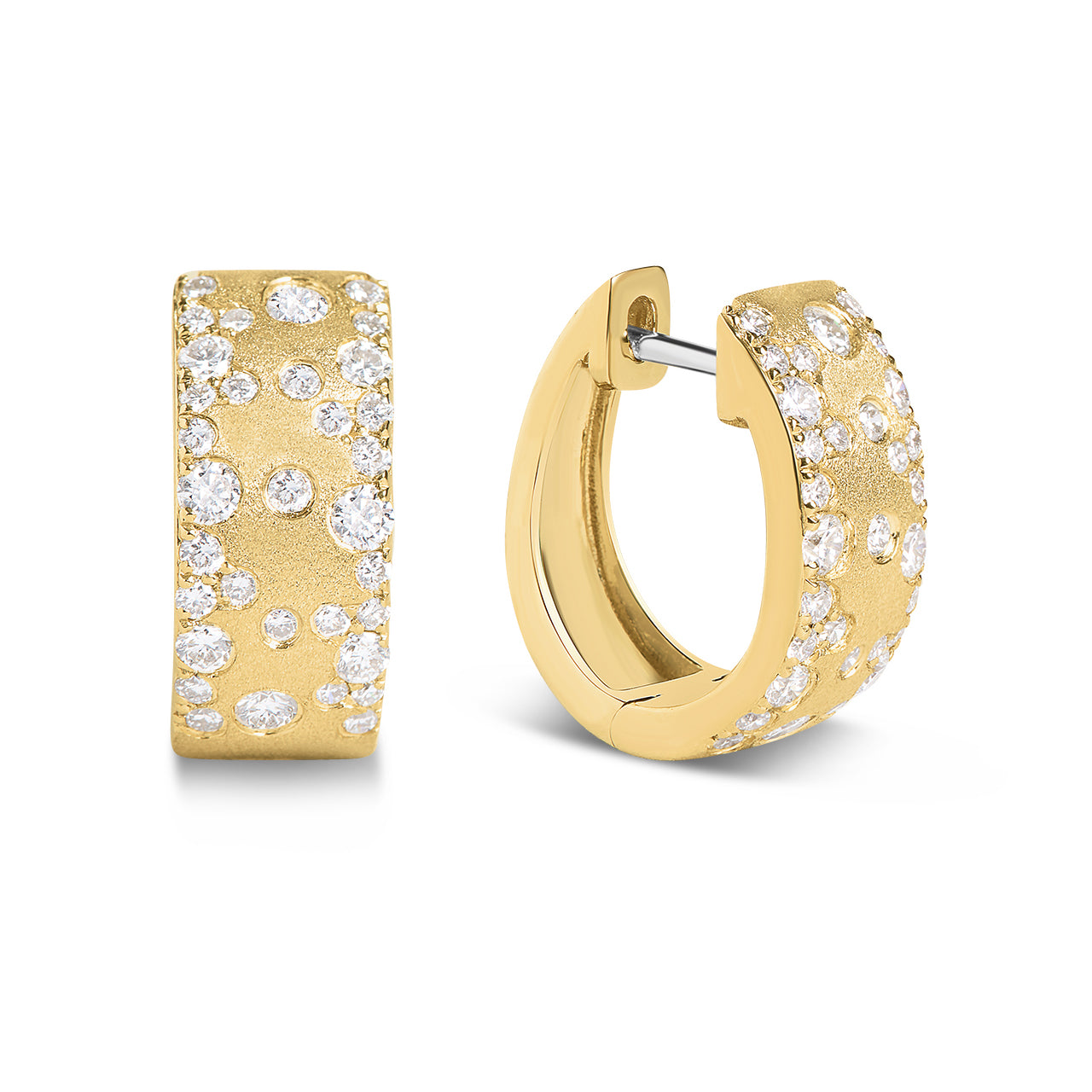 Diamond Confetti Duet Huggie Earring