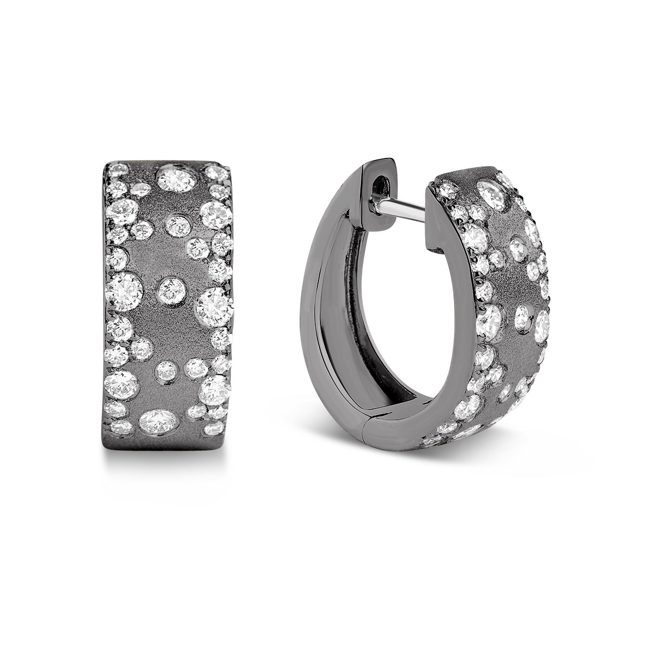 Diamond Confetti Duet Huggie Earring