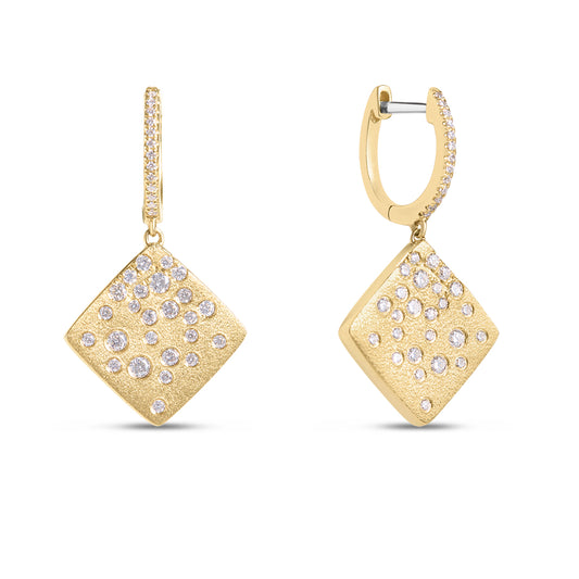 Diamond Confetti Square Dangle Earring