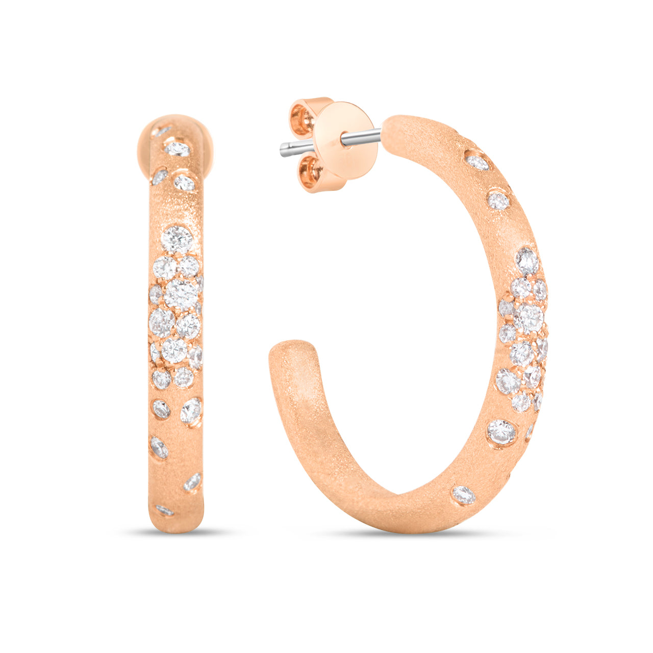 Diamond Confetti J Hoop Earring