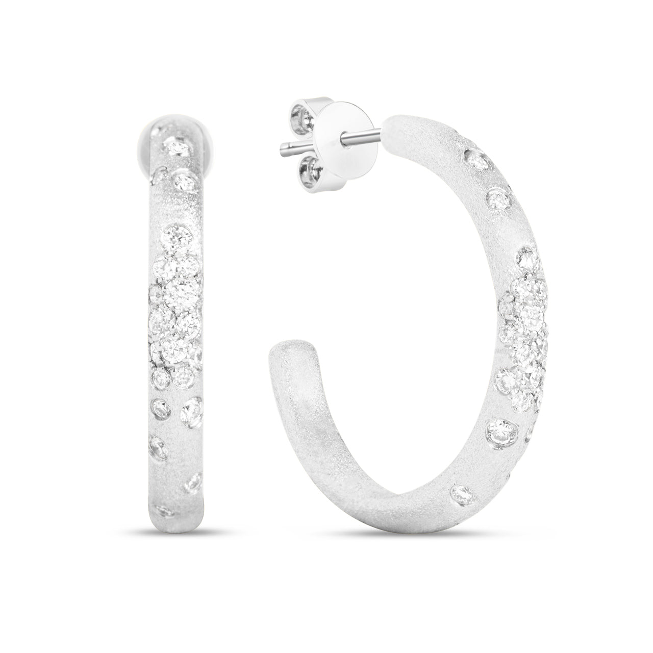 Diamond Confetti J Hoop Earring