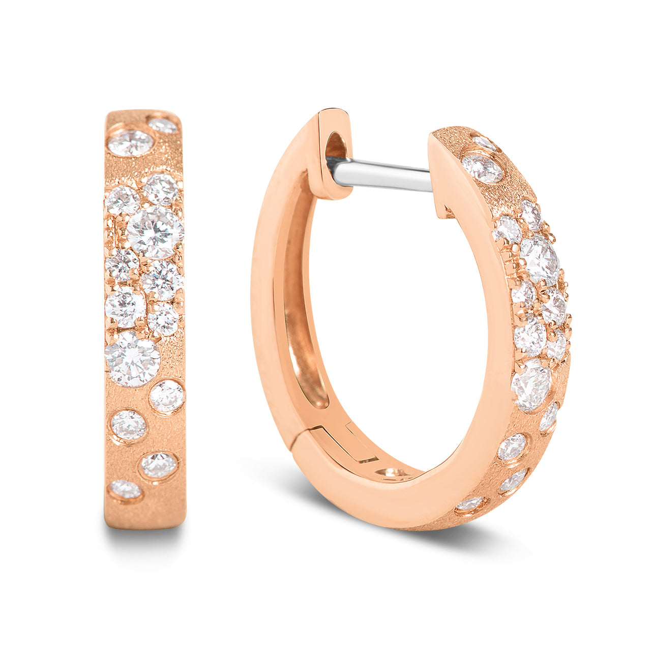 Diamond Confetti 3.1mm Wide Huggie Earring