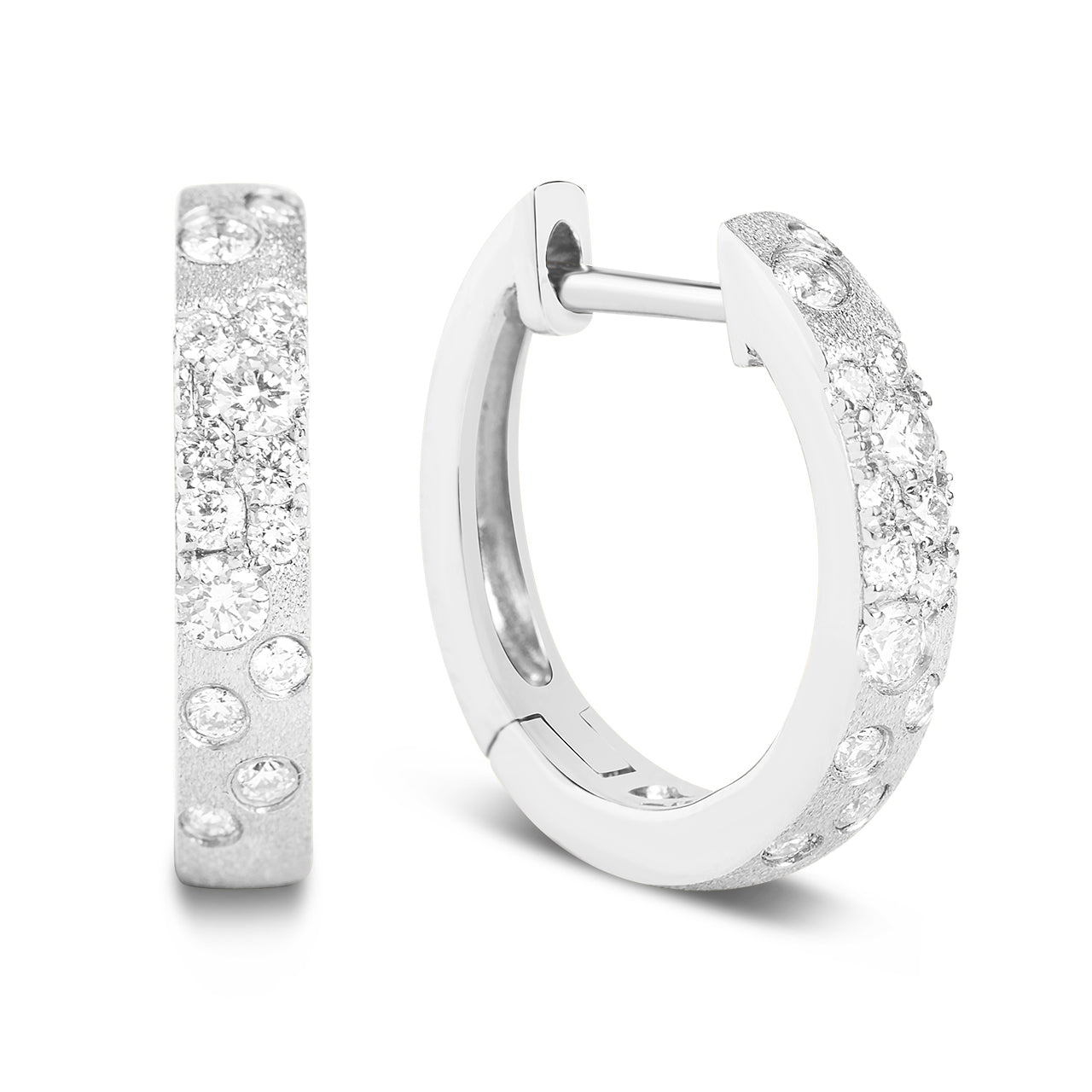 Diamond Confetti 3.1mm Wide Huggie Earring