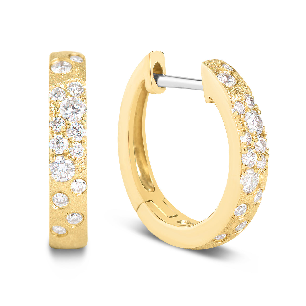 Diamond Confetti 3.1mm Wide Huggie Earring